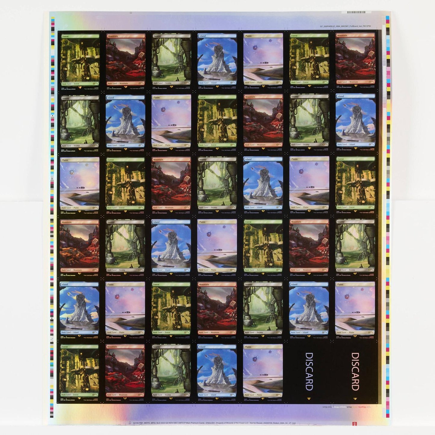 Magic the Gathering - Uncut Sheet: Secret Lair Drop: Transformers - Lands (non-foil)
