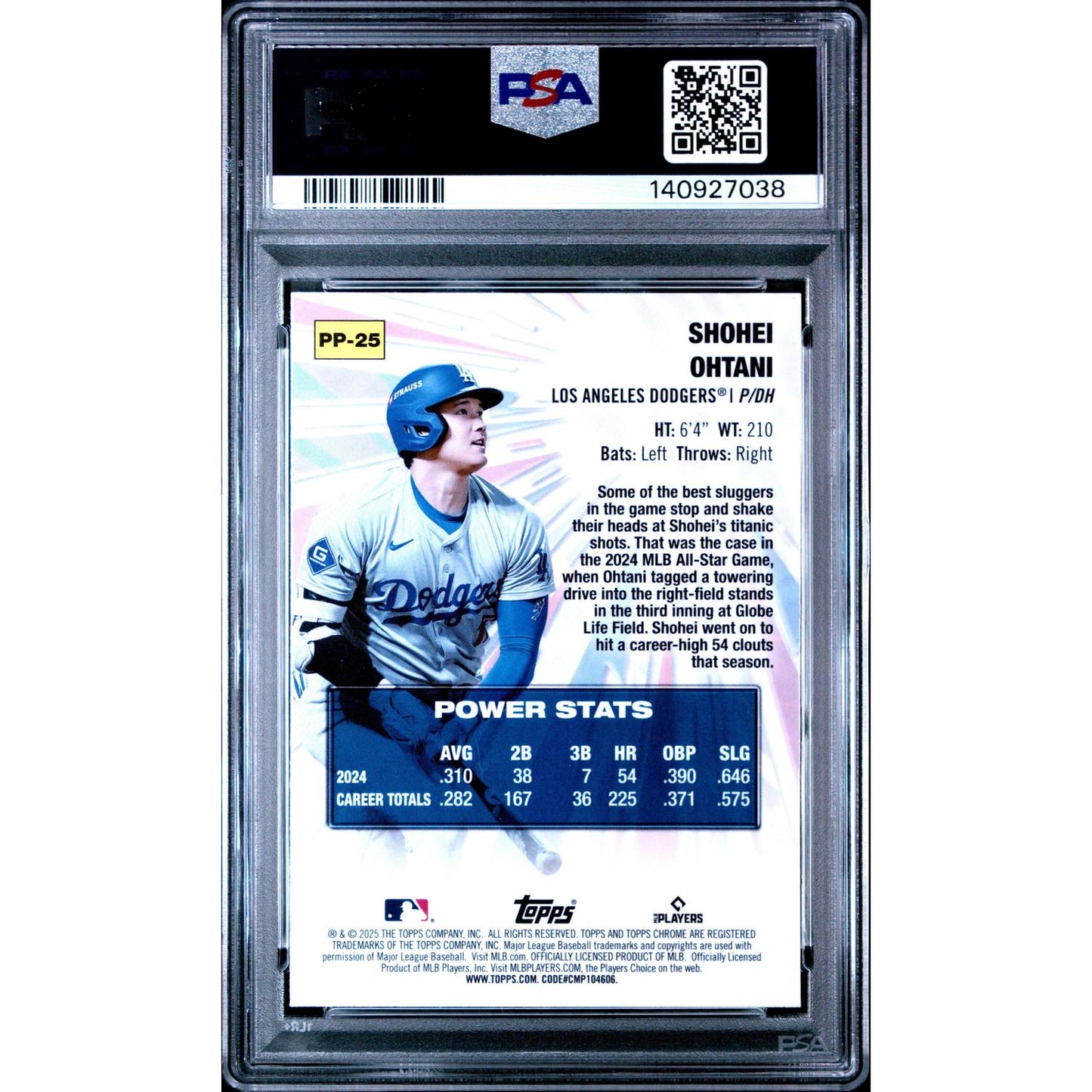 2025 Topps Chrome Power Players Shohei Ohtani #PP25 PSA 10