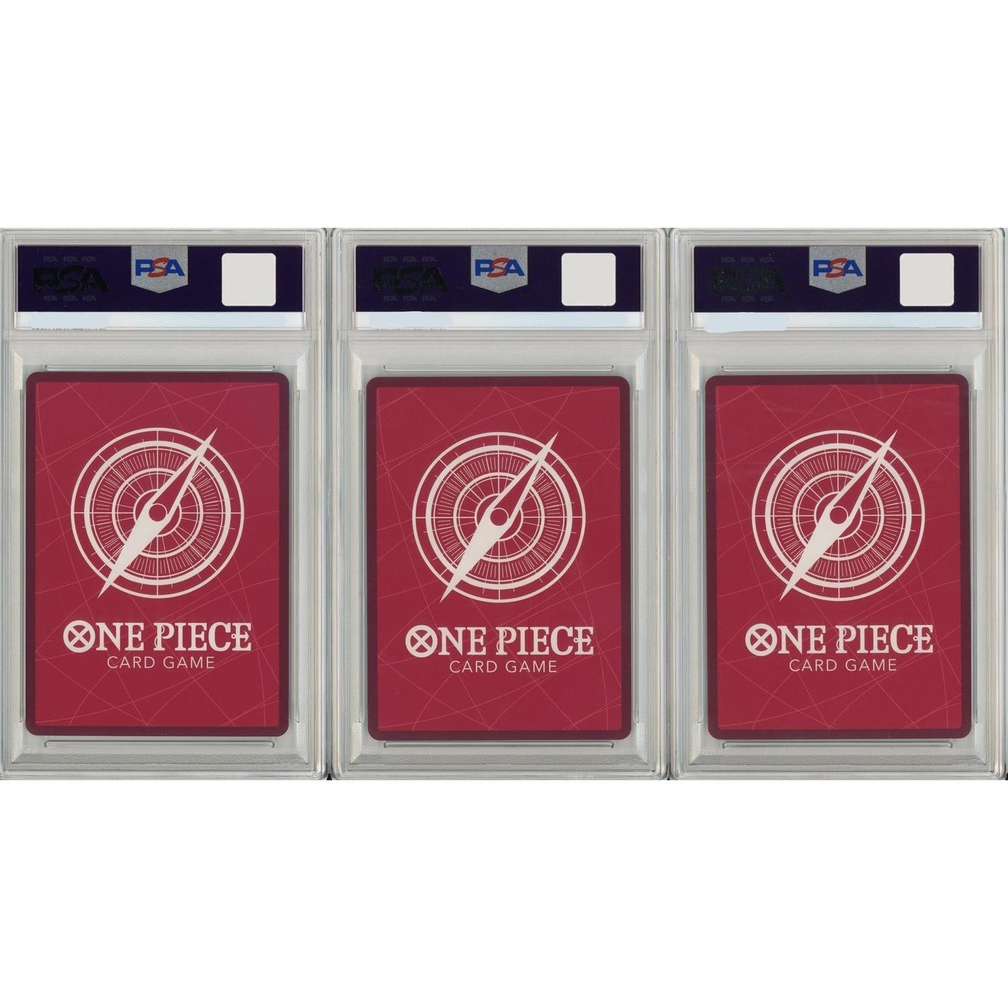 One Piece Graded: Sabo #1, Portgas D. Ace #2 Monkey D. Luffy #3 2nd Anniversary Winners SET OF 3 PSA 10