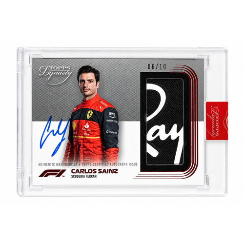 2022 Topps Dynasty F1 Carlos Sainz Ray Ban Patch Auto /10