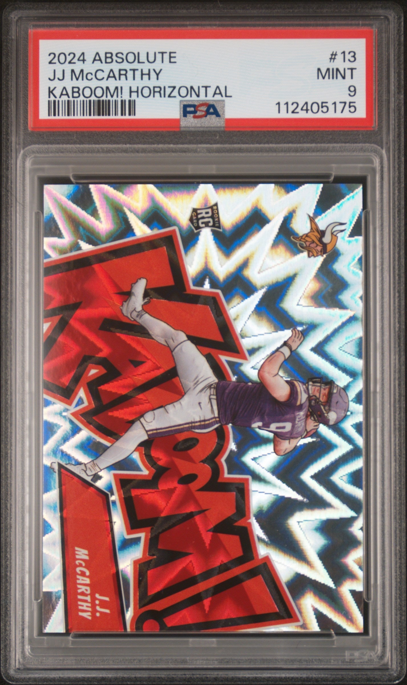 2024 Panini Absolute Kaboom! Horizontal JJ Mccarthy #13 PSA 9