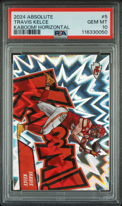 2024 Panini Absolute Kaboom Horizontal Travis Kelce #5 PSA 10