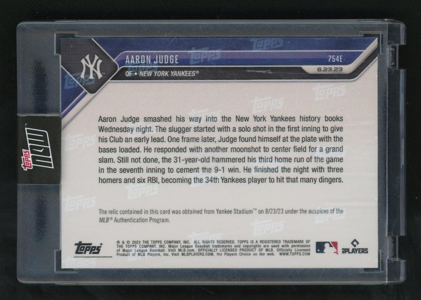 Topps Now 754E Aaron Judge New York Yankees