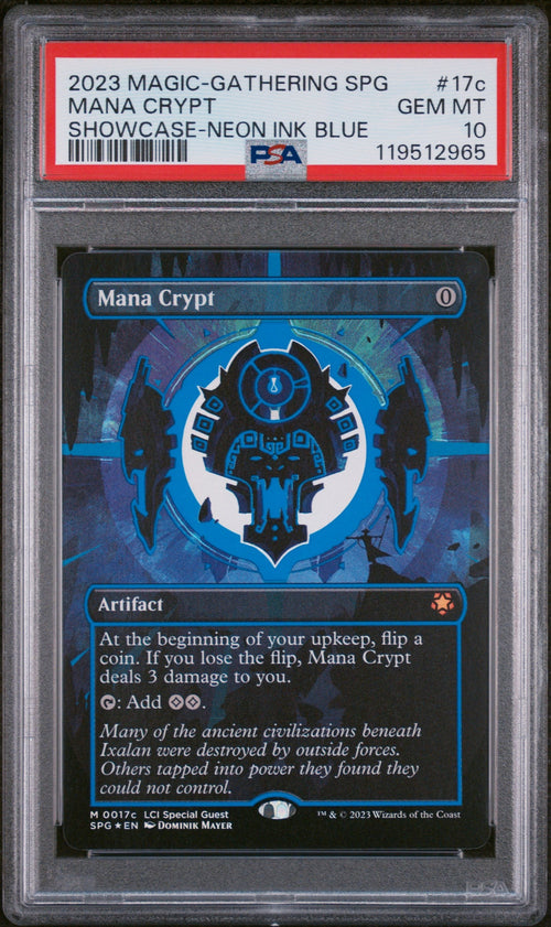 2023 Magic The Gathering SPG Showcase Neon Ink Blue Mana Crypt #17c PSA 10