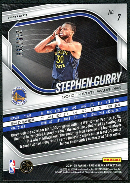 2024 Prizm Black #7 Stephen Curry 245/299