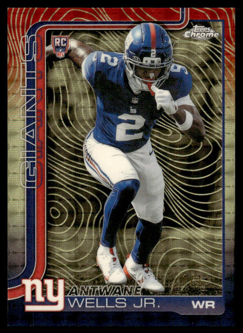 2025 Topps Chrome #313 Antwane Wells Jr. Rookie Gold Etch SuperFractor 1/1