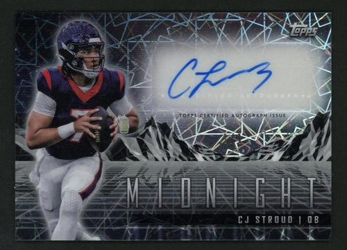 2024 Topps Midnight HZS-CS CJ Stroud Horizon Signatures Card Midnight Houston Auto