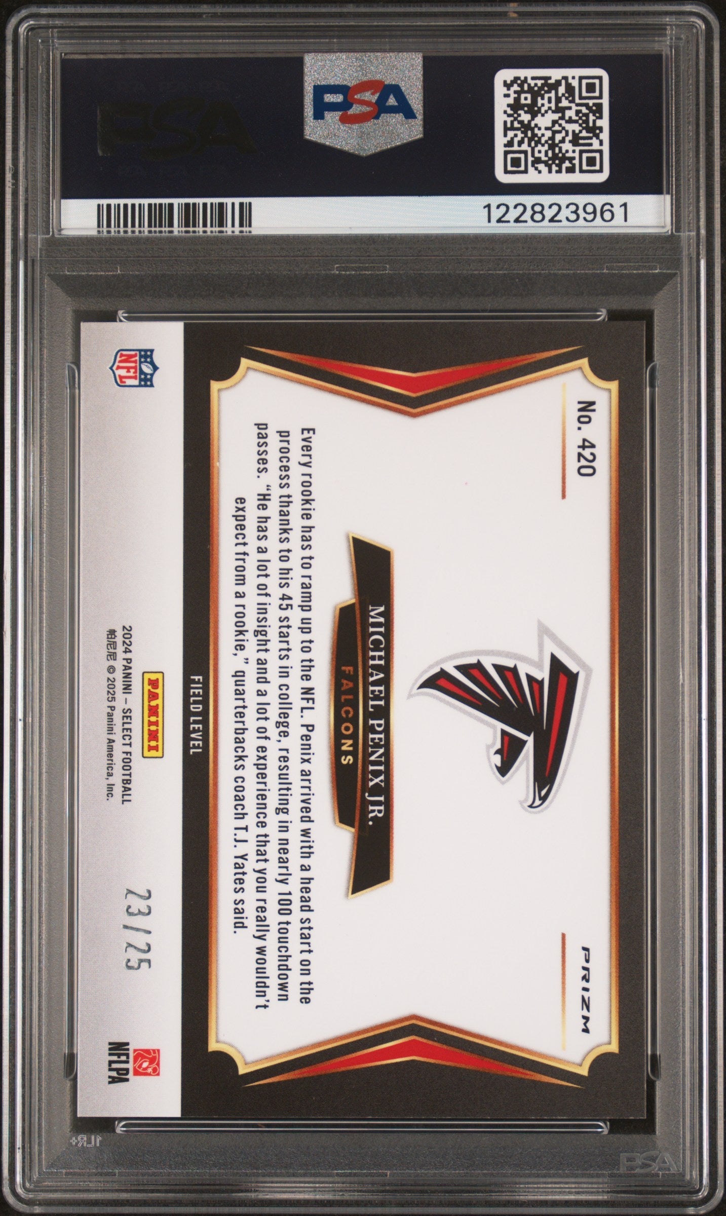 2024 Panini Select Prizm Tie Dye Michael Penix Jr. #420 /25 PSA 10