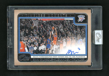 2026 One and One Shai Gilgeous-Alexander Timeless Moments Auto /49 Turnaround Shot