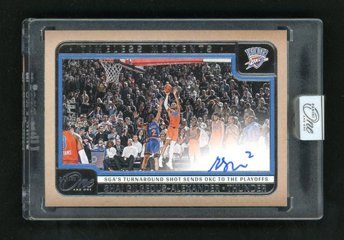 2026 One and One Shai Gilgeous-Alexander Timeless Moments Auto /49 Turnaround Shot