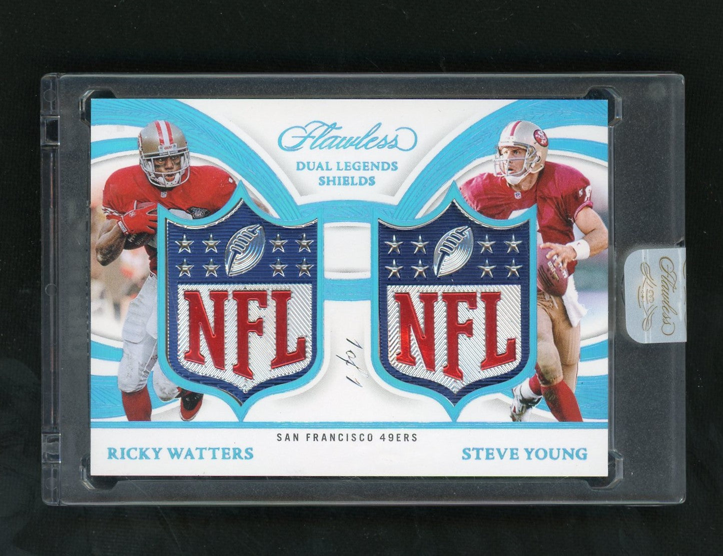 2025 Flawless Steve Young/Ricky Watters Dual Legends Shield 1/1