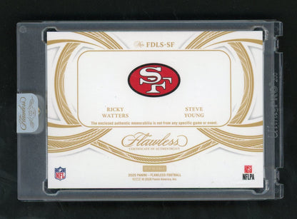 2025 Flawless Steve Young/Ricky Watters Dual Legends Shield 1/1
