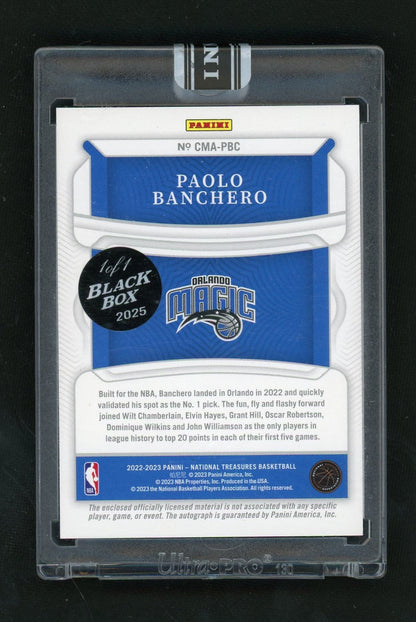 2022 National Treasures Paolo Banchero Colossal Rookie Patch Auto Black Box 1/1