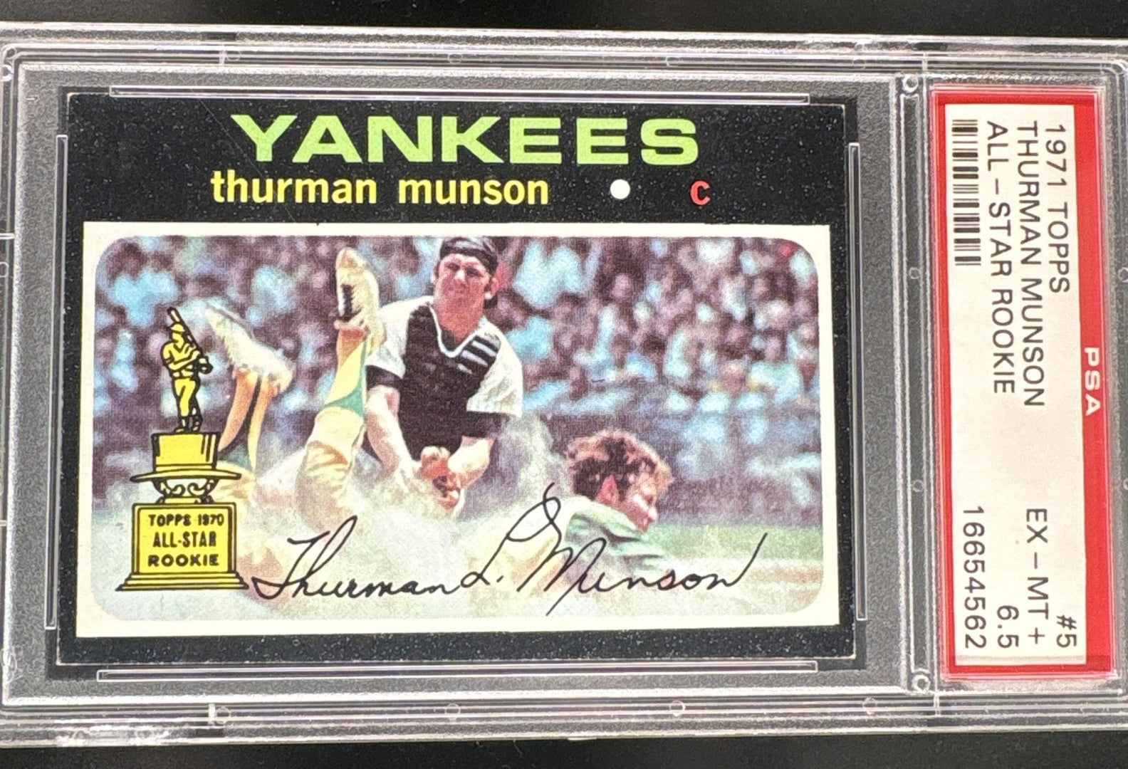 1971 Topps All Star Rookie Thurman Munson #5 PSA 6.5