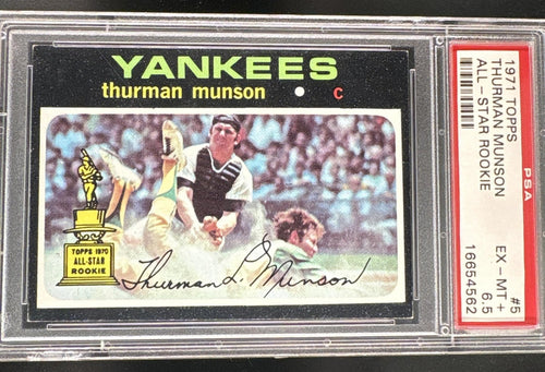 1971 Topps All Star Rookie Thurman Munson #5 PSA 6.5
