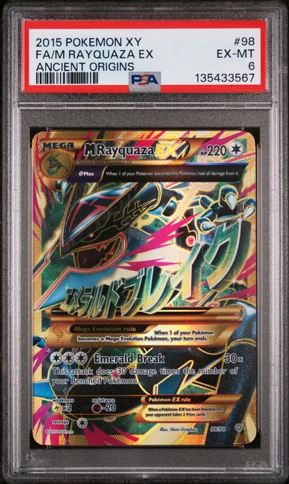2015 Pokemon XY Ancient Origins M Rayquaza Ex #98 PSA 6