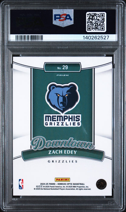 2024 Donruss Optic Downtown Zach Edey #29 PSA 10