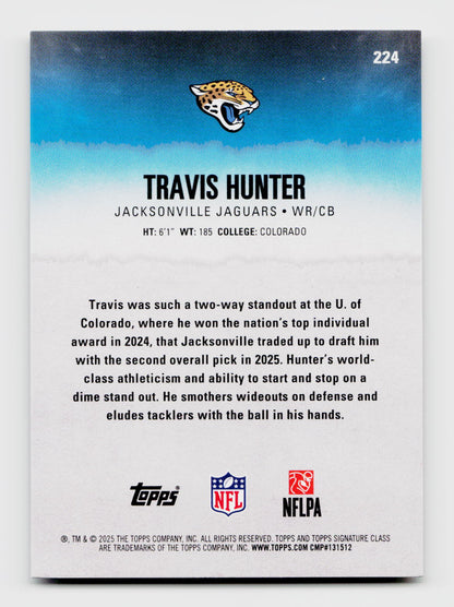 2025 Topps Signature Class #224 Travis Hunter SuperFractor Rookie RC 1/1
