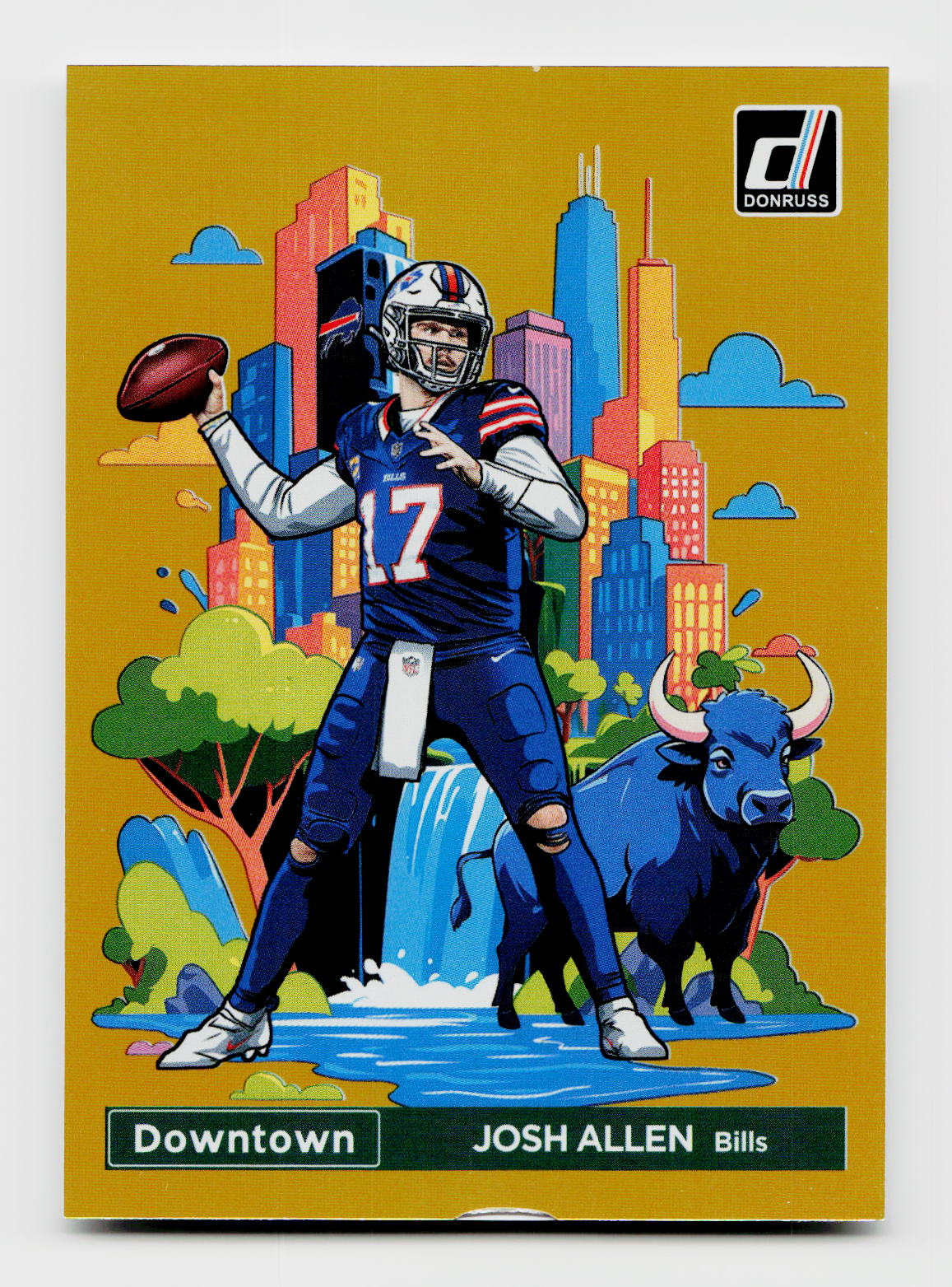2024 Donruss #2 Josh Allen Gold Downtown SSP /10
