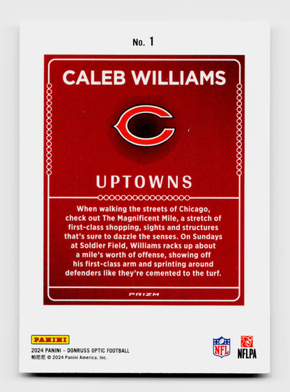 2024 Donruss #1 Caleb Williams Rookie RC Uptown SSP