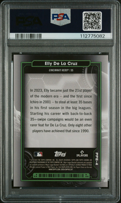 2024 Topps Chrome Cosmic Planetary Pursuit Earth Elly De La Cruz #4 PSA 10