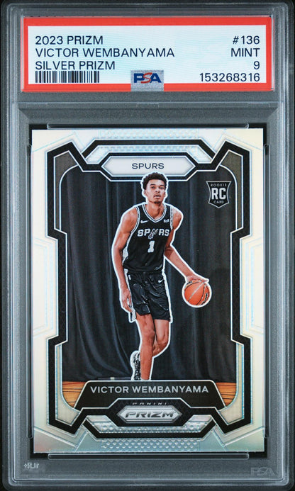 2023 Panini Prizm Silver Victor Wembanyama #136 PSA 9