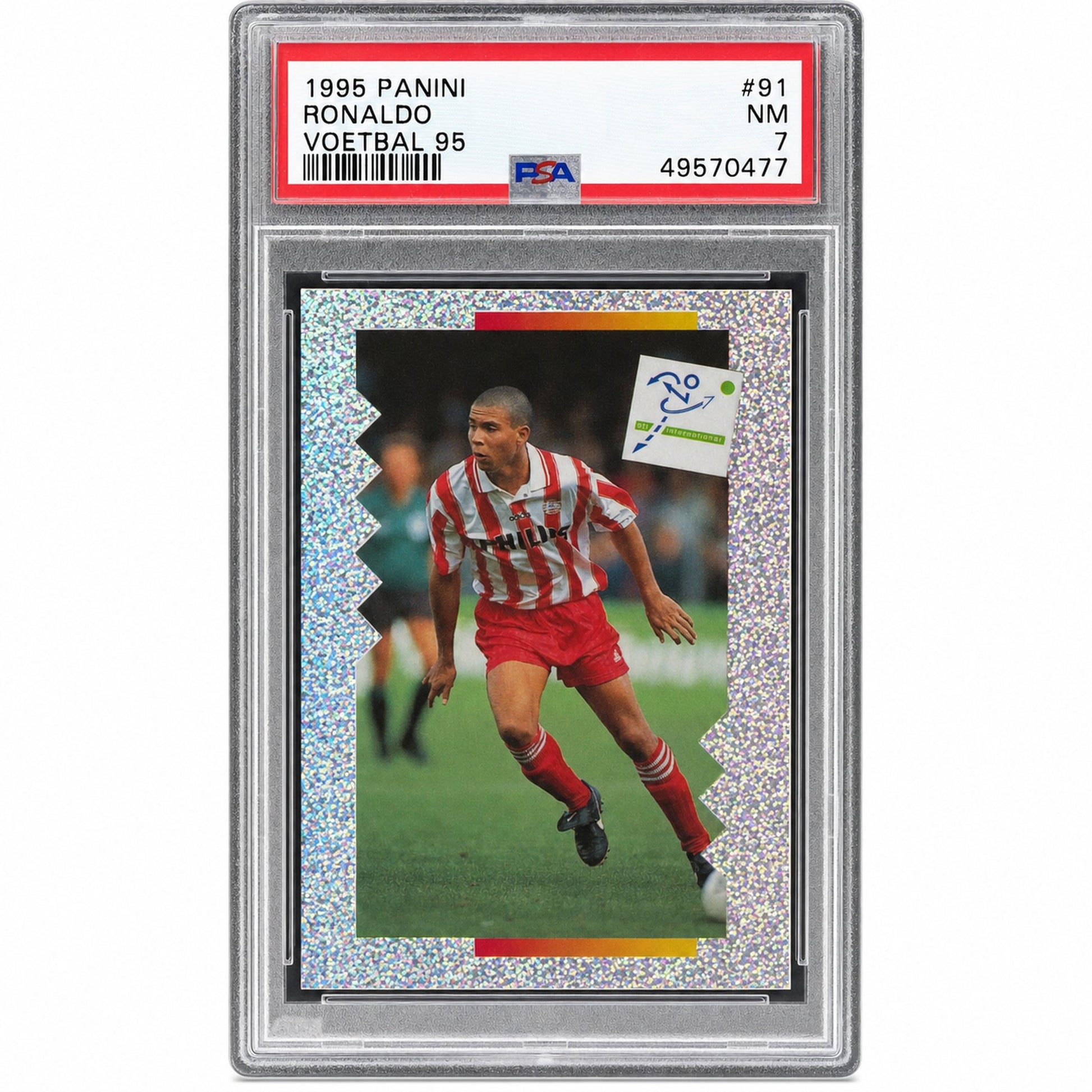 1995 Panini Voetbal Stickers Ronaldo Nazario De Lima #91 PSA 7