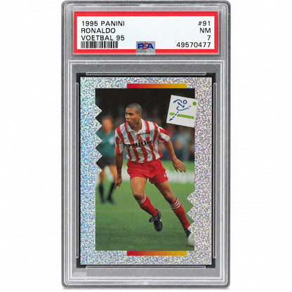 1995 Panini Voetbal Stickers Ronaldo Nazario De Lima #91 PSA 7