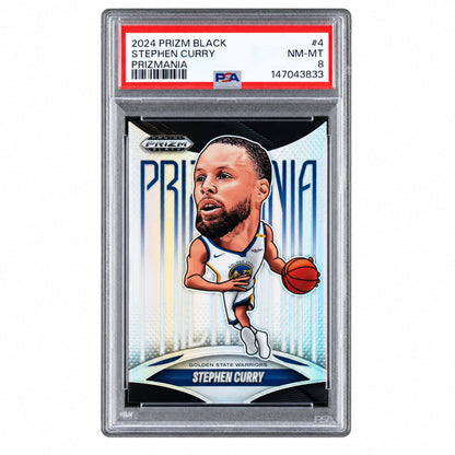 2024 Panini Prizm Black Prizmania Stephen Curry #4 PSA 8