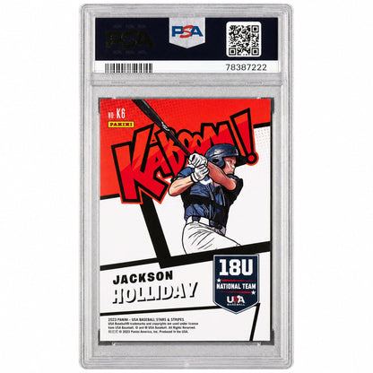 2023 Panini USA Baseball Stars and Stripes Kaboom! Jackson Holliday #K6 PSA 10