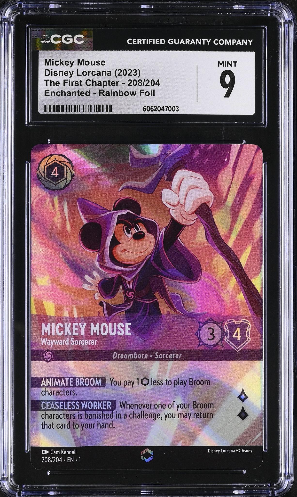 2023 Disney Lorcana #208/204 Mickey Mouse Enchanted CGC 9