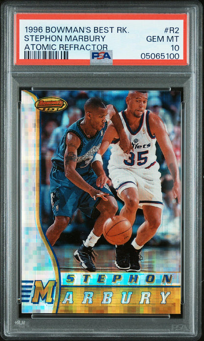 1996 Bowman's Best Refractor Stephon Marbury #R2 PSA 10