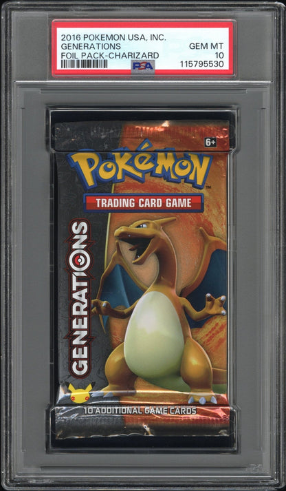 2016 Pokemon Usa, Inc. Generations Foil Pack Charizard Foil Pack PSA 10 115795530