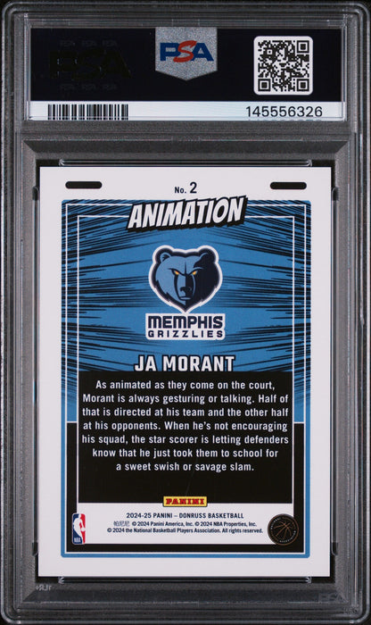2024 Panini Donruss Animation Ja Morant #2 PSA 10