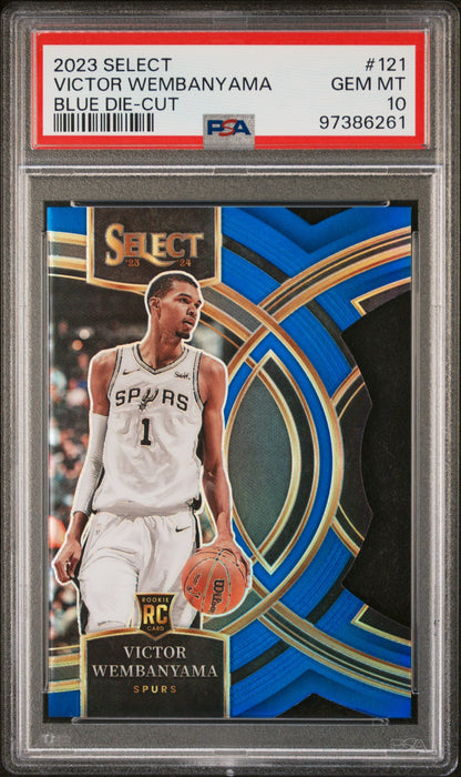 2023 Panini Select Blue Die-Cut Victor Wembanyama #121 /249 PSA 10