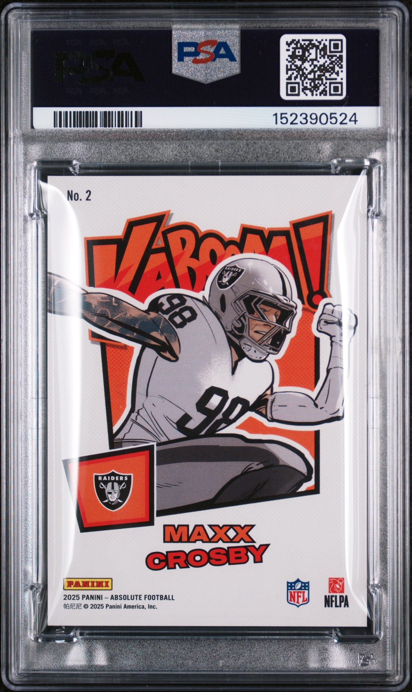 2025 Panini Absolute Kaboom! Horizontal Maxx Crosby #2 PSA 10