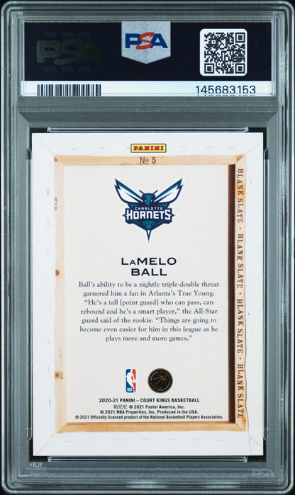 2020 Panini Court Kings Blank Slate Lamelo Ball #5 PSA 10