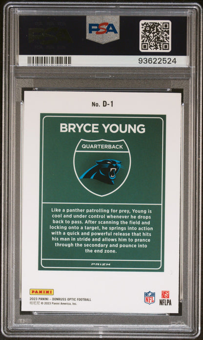 2023 Donruss Optic Downtown Bryce Young #D1 PSA 9