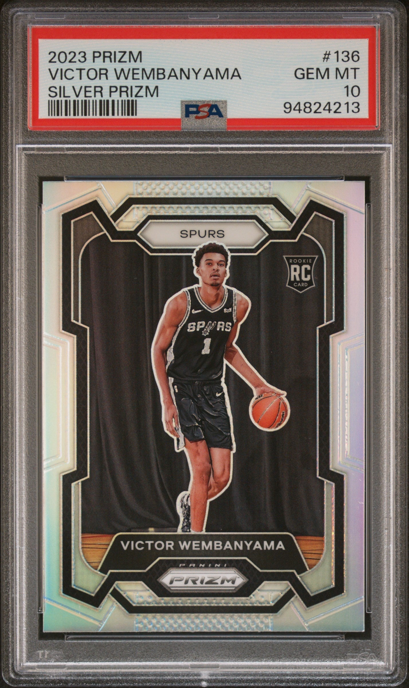 2023 Panini Prizm Silver Prizm Victor Wembanyama #136 PSA 10
