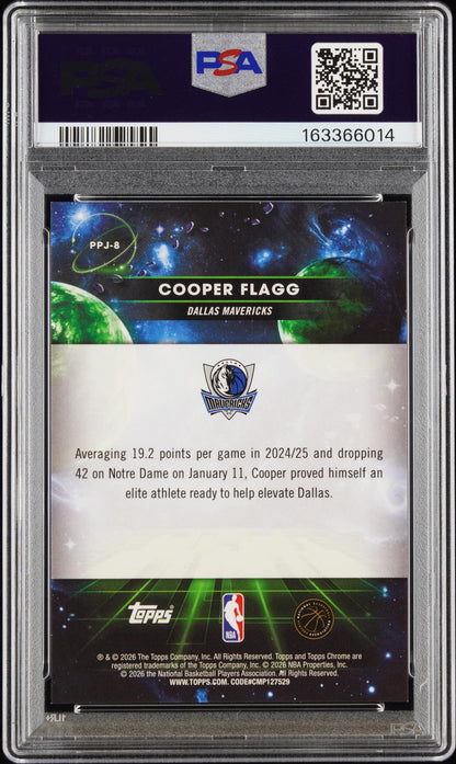 2025 Topps Cosmic Chrome Planetary Pursuit - Jupiter Cooper Flagg #PPJ-8 PSA 9