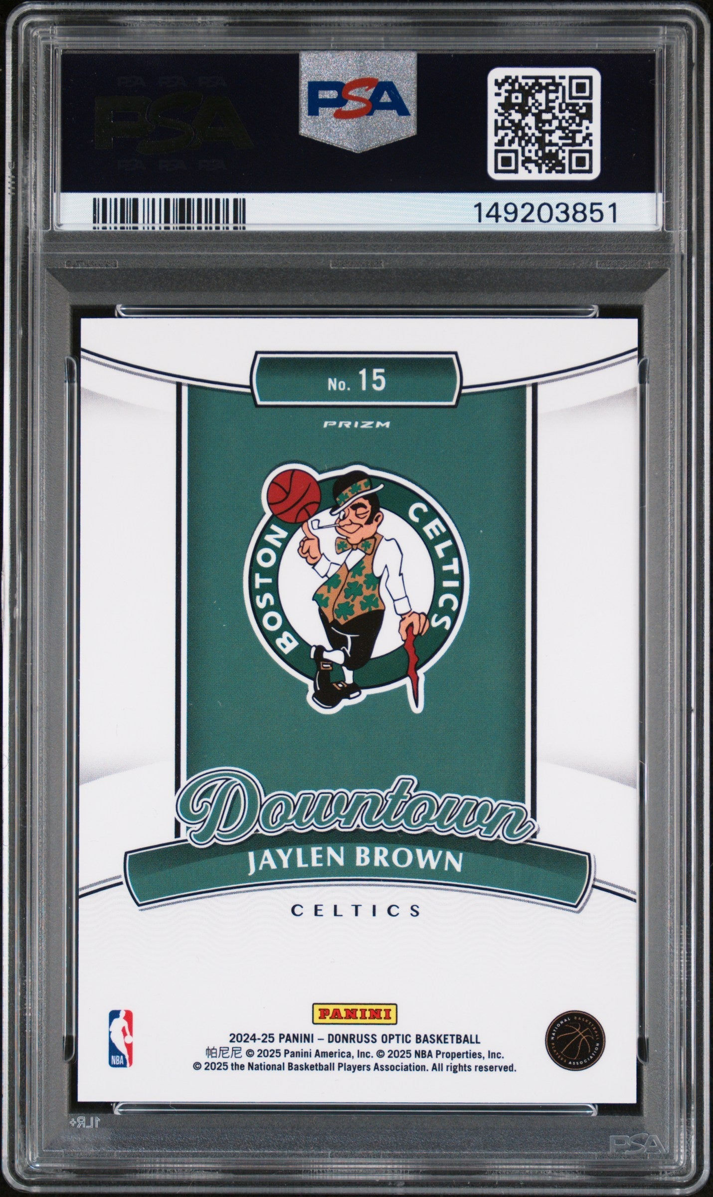 2024 Donruss Optic Downtown Jaylen Brown #15 PSA 10