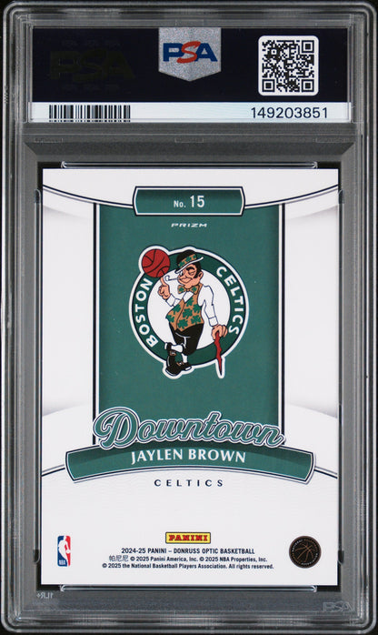 2024 Donruss Optic Downtown Jaylen Brown #15 PSA 10
