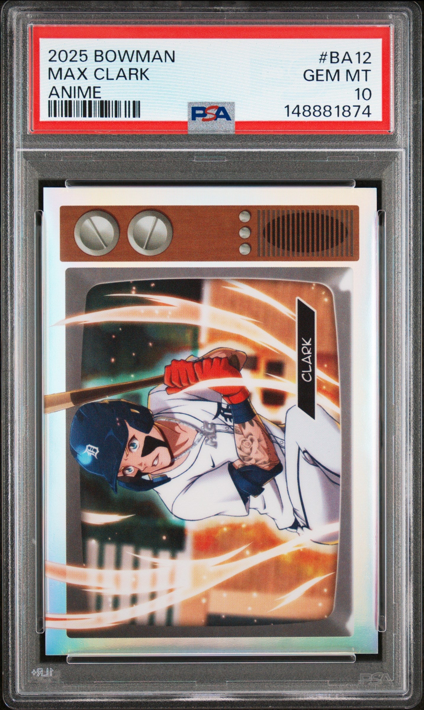 2025 Chrome Anime Max Clark #BA12 PSA 10