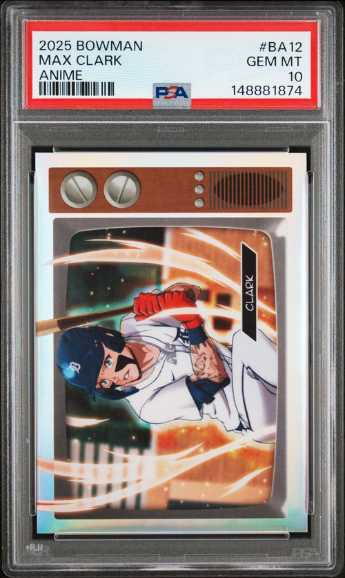 2025 Chrome Anime Max Clark #BA12 PSA 10