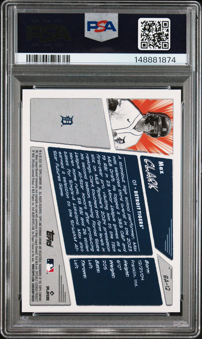 2025 Chrome Anime Max Clark #BA12 PSA 10