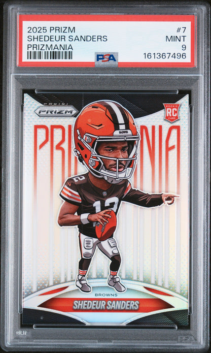 2025 Panini Prizm Prizmania Shedeur Sanders #7 PSA 9