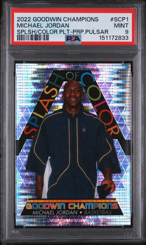 2022 Upper Deck Goodwin Champions Splash of Color Platinum Purple Pulsar Michael Jordan #SCP1 /23 PSA 9 151172833
