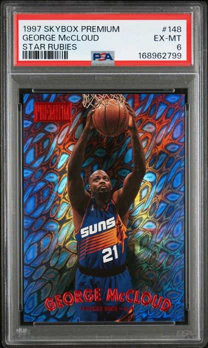 1997 Skybox Premium Star Rubies George Mccloud #148 /50 PSA 6