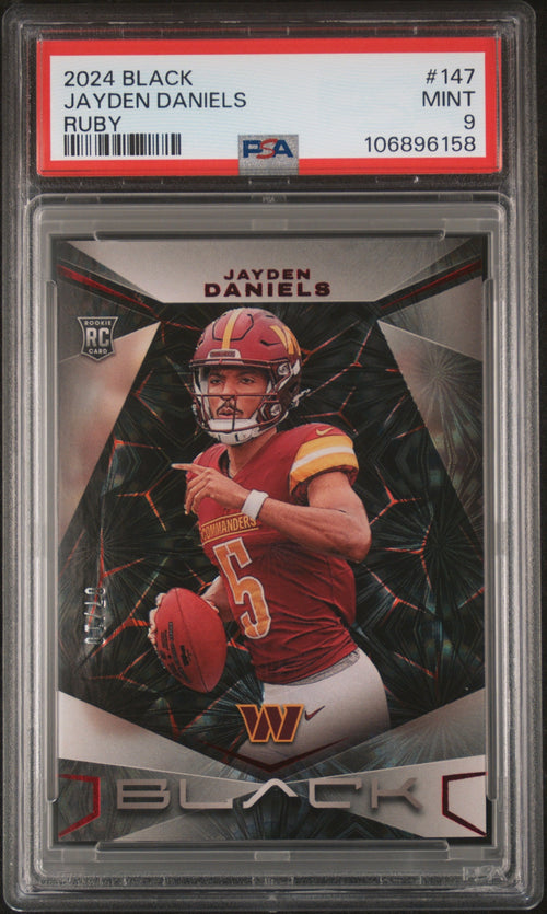 2024 Panini Black Ruby Jayden Daniels #147 /149 PSA 9