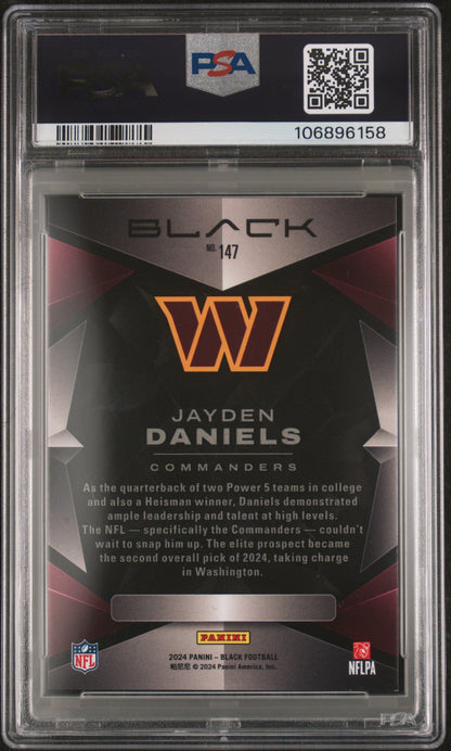 2024 Panini Black Ruby Jayden Daniels #147 /149 PSA 9